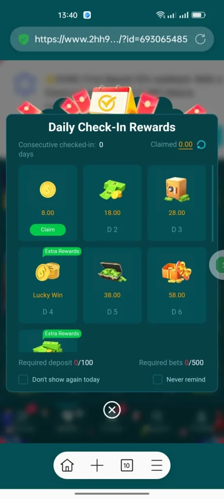 hh98 game daily rewards